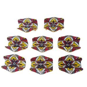 Prepara Taco Holder Singles Yellow Flora- Lot of 8 Fiesta